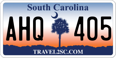 SC license plate AHQ405