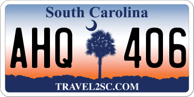 SC license plate AHQ406