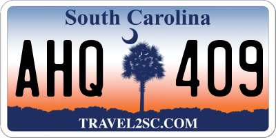 SC license plate AHQ409