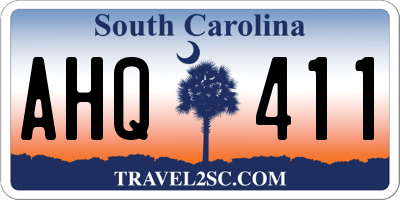 SC license plate AHQ411