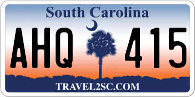 SC license plate AHQ415