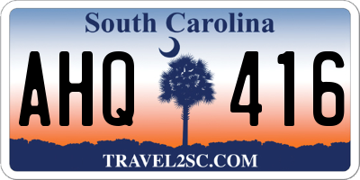 SC license plate AHQ416