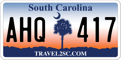 SC license plate AHQ417