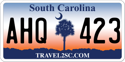 SC license plate AHQ423