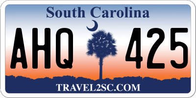 SC license plate AHQ425