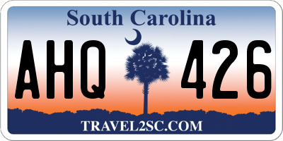 SC license plate AHQ426