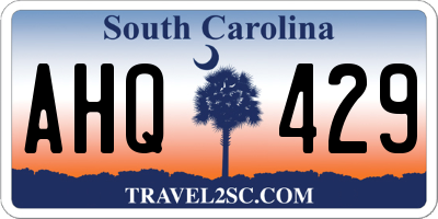 SC license plate AHQ429