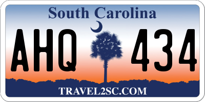 SC license plate AHQ434