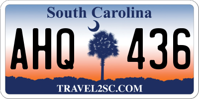 SC license plate AHQ436