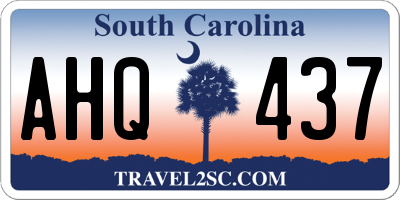 SC license plate AHQ437