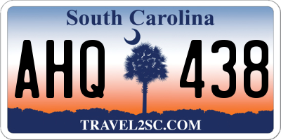 SC license plate AHQ438