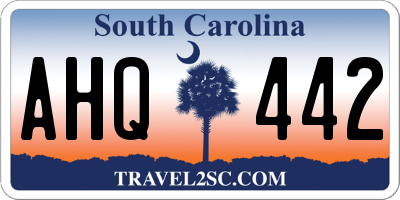 SC license plate AHQ442