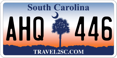 SC license plate AHQ446