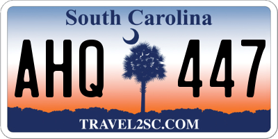 SC license plate AHQ447