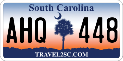 SC license plate AHQ448