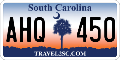 SC license plate AHQ450
