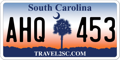 SC license plate AHQ453