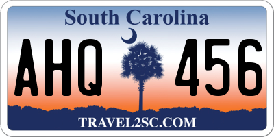 SC license plate AHQ456