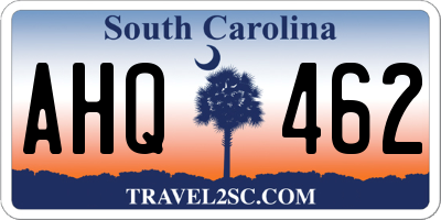 SC license plate AHQ462