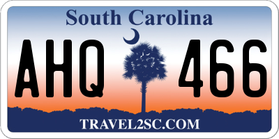 SC license plate AHQ466