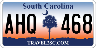 SC license plate AHQ468