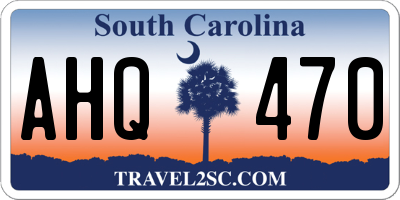 SC license plate AHQ470