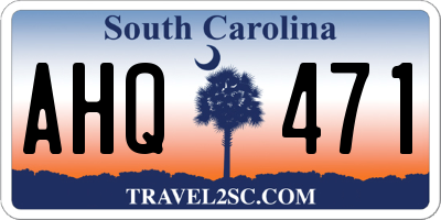 SC license plate AHQ471