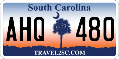 SC license plate AHQ480