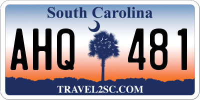SC license plate AHQ481