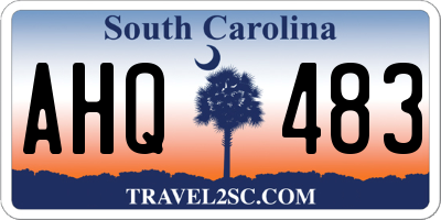 SC license plate AHQ483