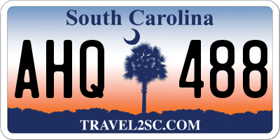 SC license plate AHQ488