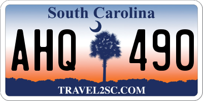 SC license plate AHQ490