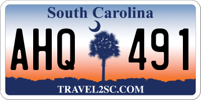 SC license plate AHQ491