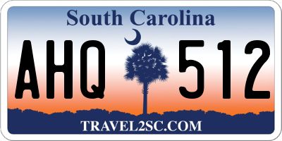 SC license plate AHQ512