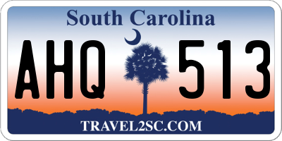 SC license plate AHQ513