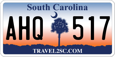 SC license plate AHQ517