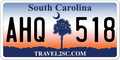 SC license plate AHQ518