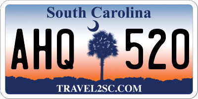 SC license plate AHQ520