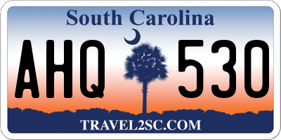 SC license plate AHQ530