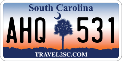 SC license plate AHQ531