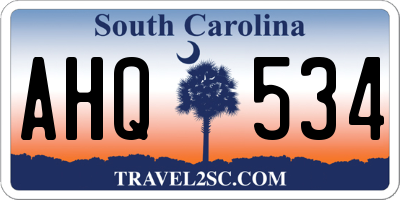 SC license plate AHQ534