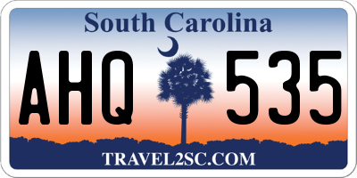 SC license plate AHQ535
