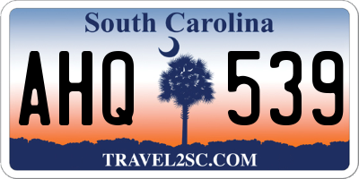 SC license plate AHQ539