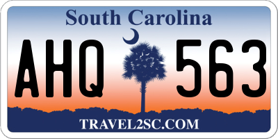 SC license plate AHQ563