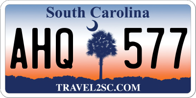 SC license plate AHQ577