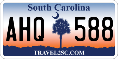 SC license plate AHQ588