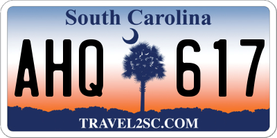 SC license plate AHQ617