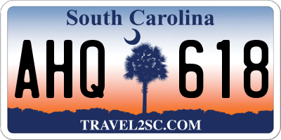 SC license plate AHQ618
