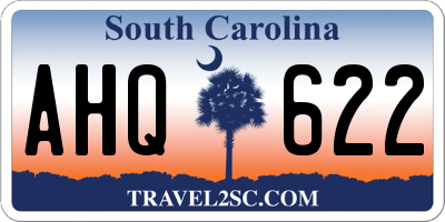 SC license plate AHQ622