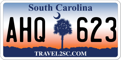 SC license plate AHQ623